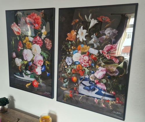 Customer photo review of Flora Sneaker Blue x Flora Sneaker Green