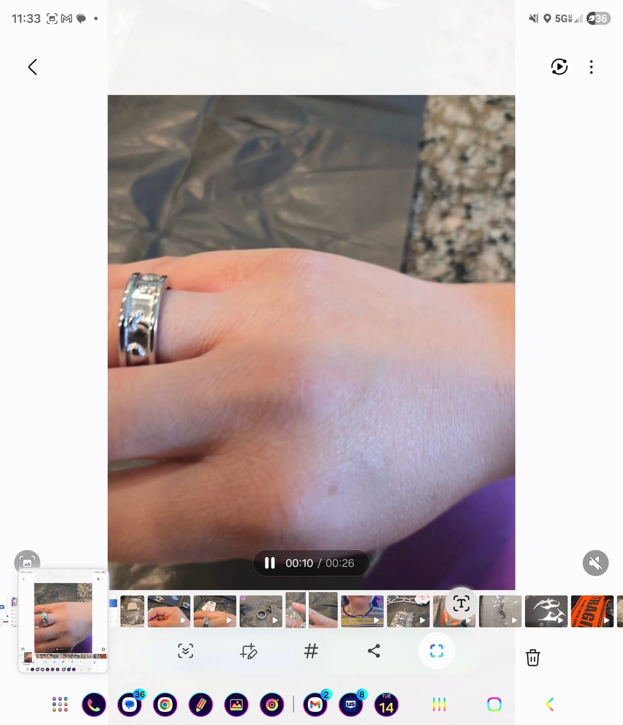 Customer photo review of PSYCHEDELIC LOVE RING