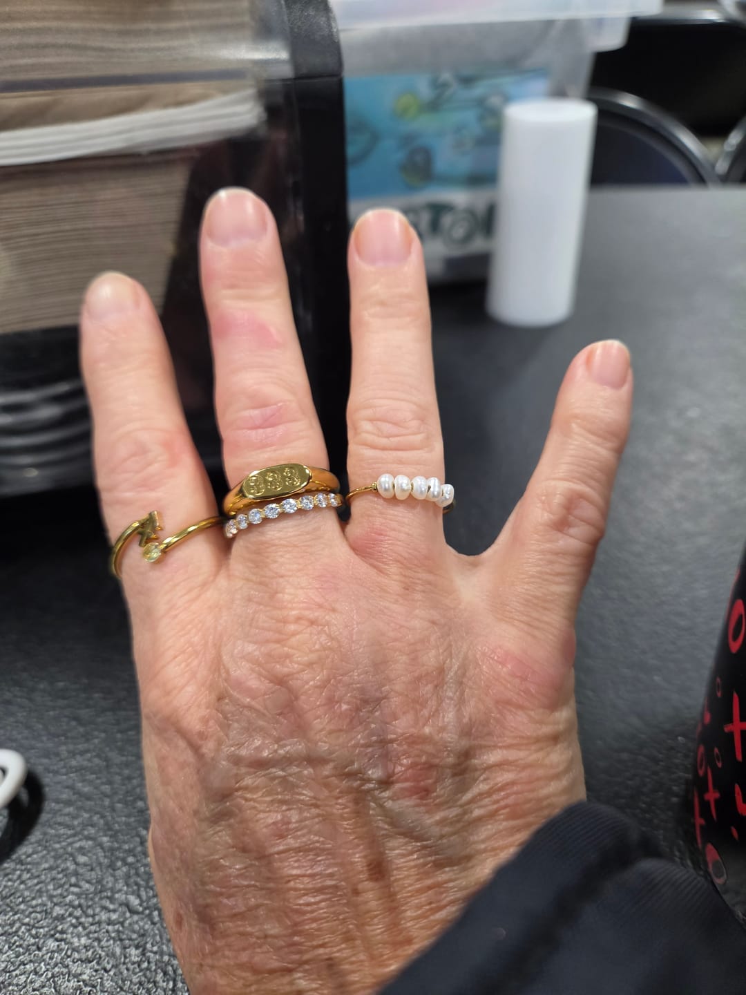 Customer photo review of Angelica® Angel Number Signet Ring