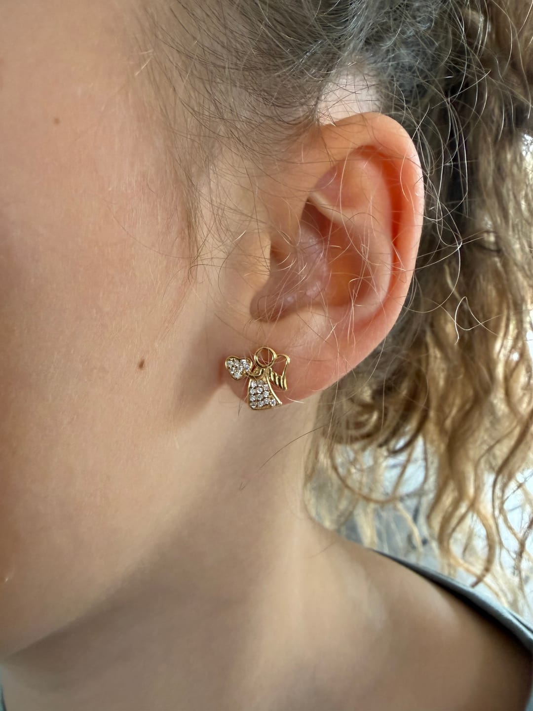 Customer photo review of Herz Engel Ohrstecker in 925 Silber