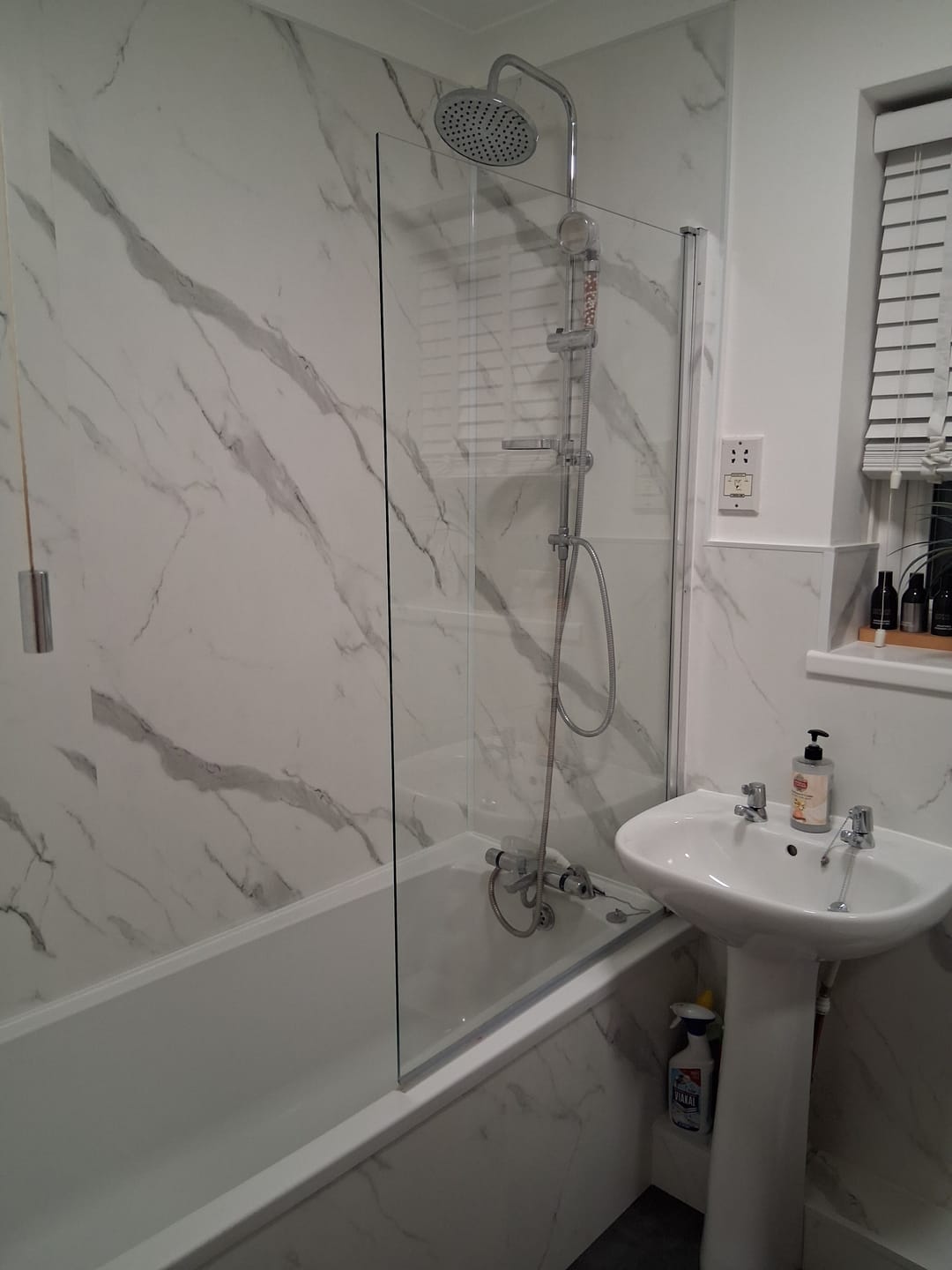 Customer photo review of White EasySeal™ Shower Tray & Bath Trim (2.4M)