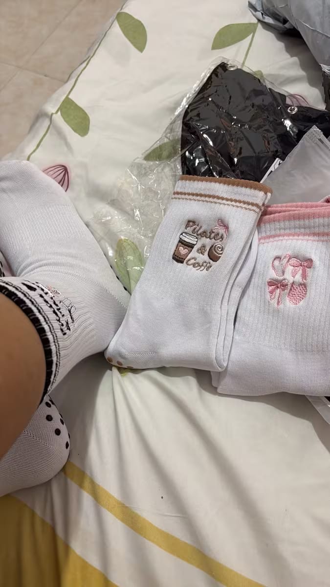 Customer photo review of Pilates Grip Socks Pack
