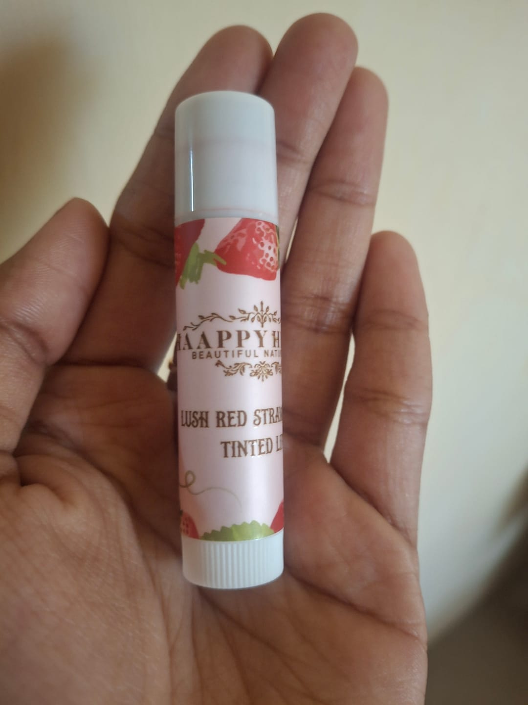 Customer photo review of Lip Balm With Tint Strawberry