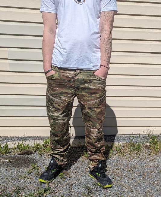 Customer photo review of Men's Outdoor Waterproof Multicam Pants Urban Pro Stretch Tactical Pants