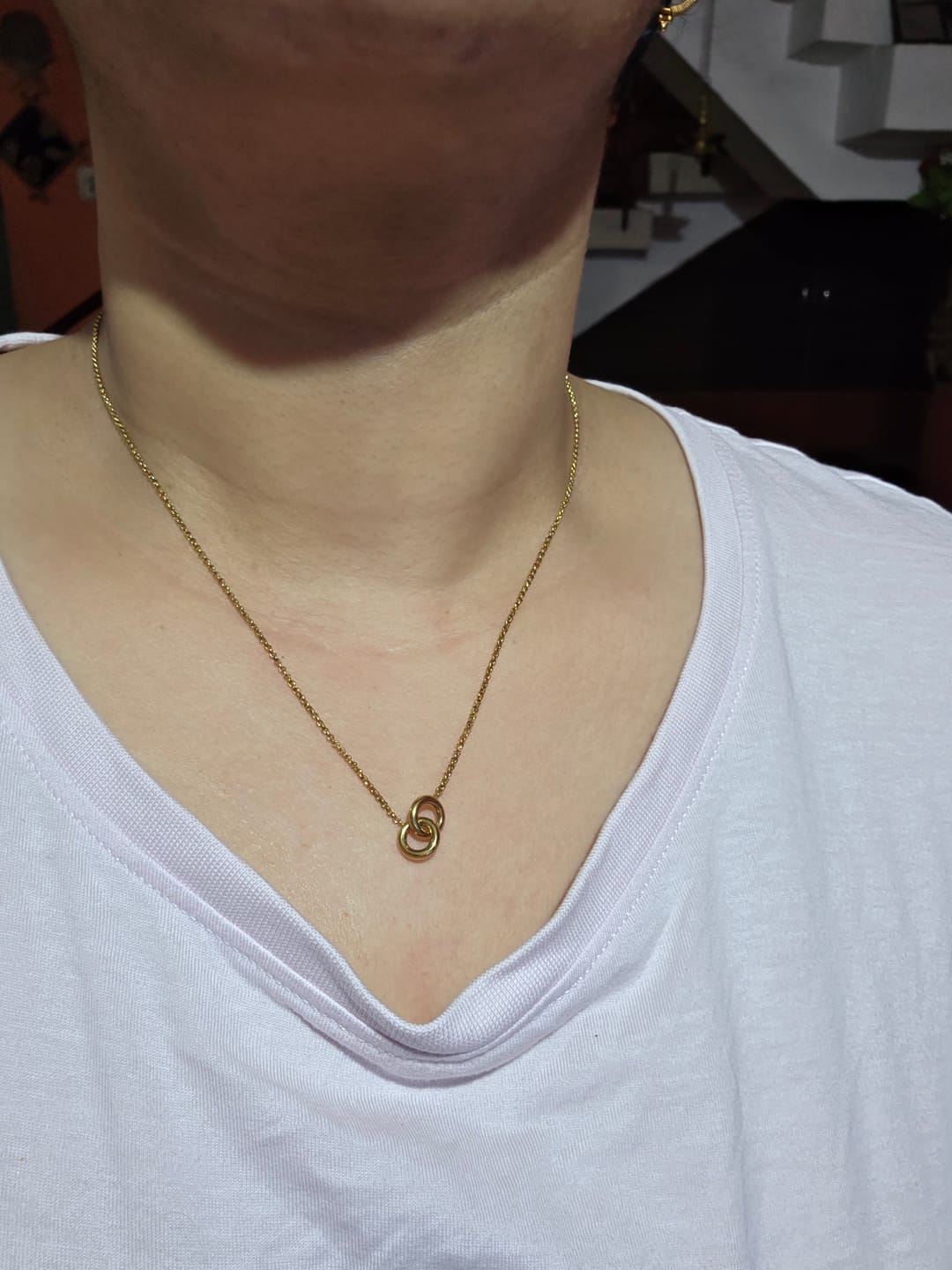 Customer photo review of InterLock Gold Chain Necklace