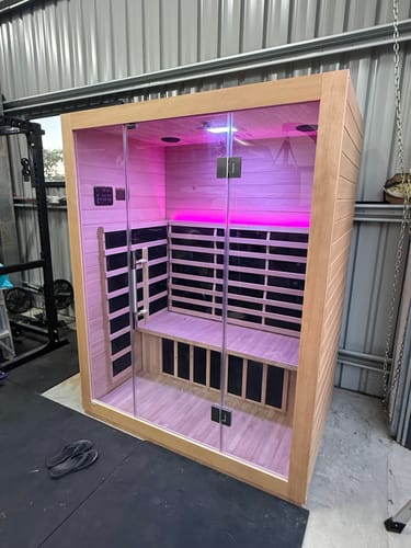 Customer photo review of 3 Person Far Infrared Sauna
