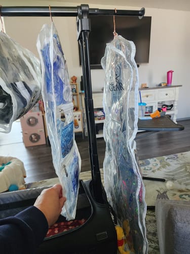 Customer photo review of Glam'r Gear Garment Bags (Hangers Sold Separately)