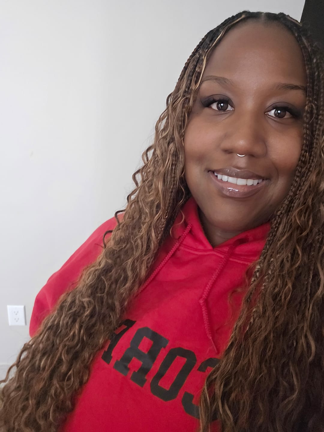 Customer photo review of Multi-Color Bulk Human Braiding Hair Set Deep Wave
