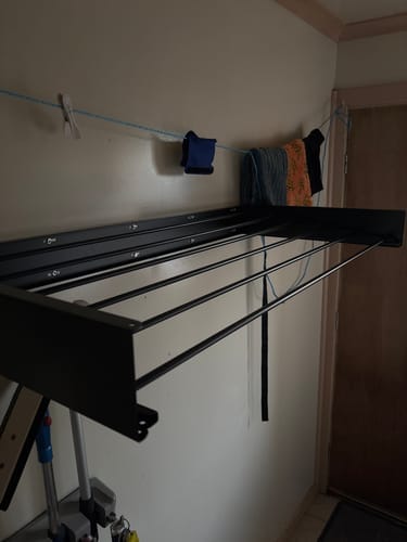 Customer photo review of RV/Caravan Mounted Drying Rack - Foldable Indoor and Outdoor