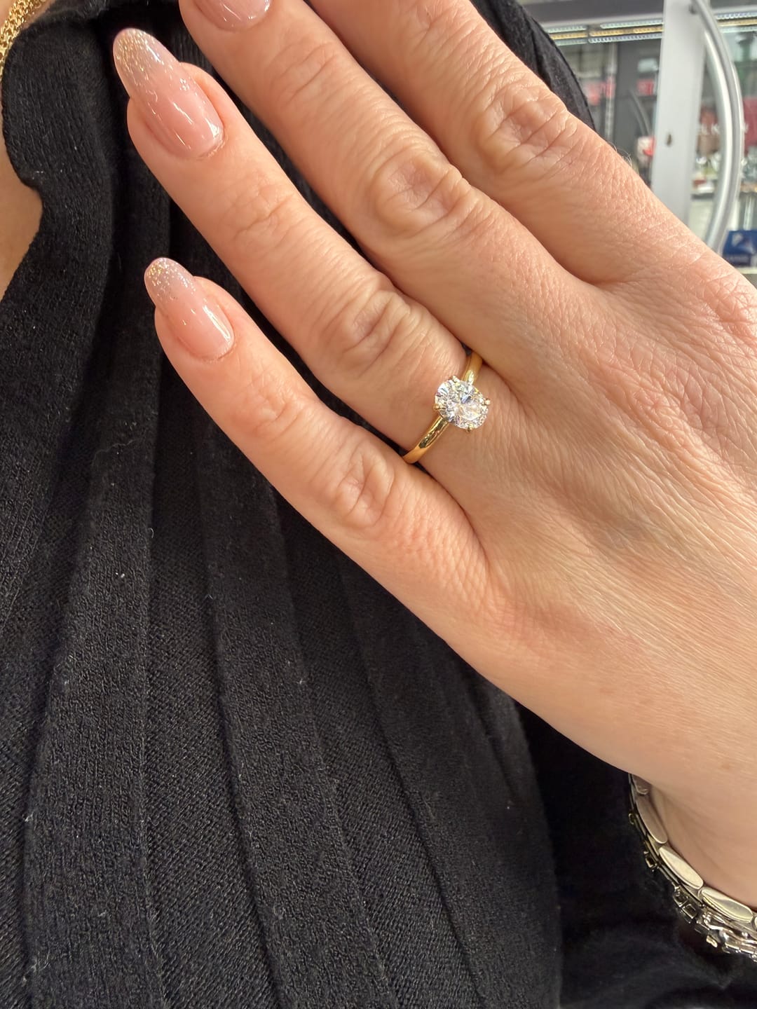 Customer photo review of Glitter Dust - Medium Almond - 30 Adet Takma Tırnak