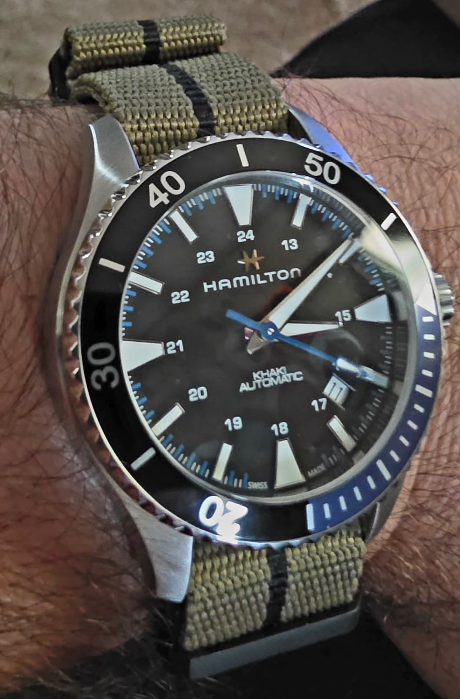Customer photo review of Five Eye Nylon Watch Strap - PVD/Black