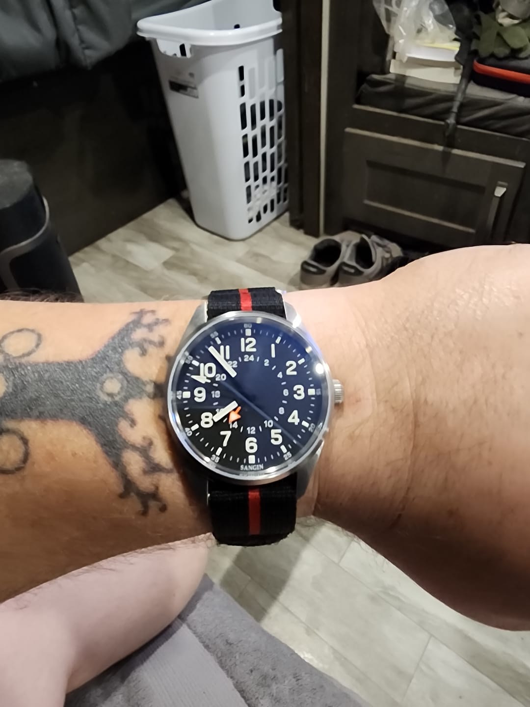 Customer photo review of Glomar Explorer - Hook & Loop Strap Striped