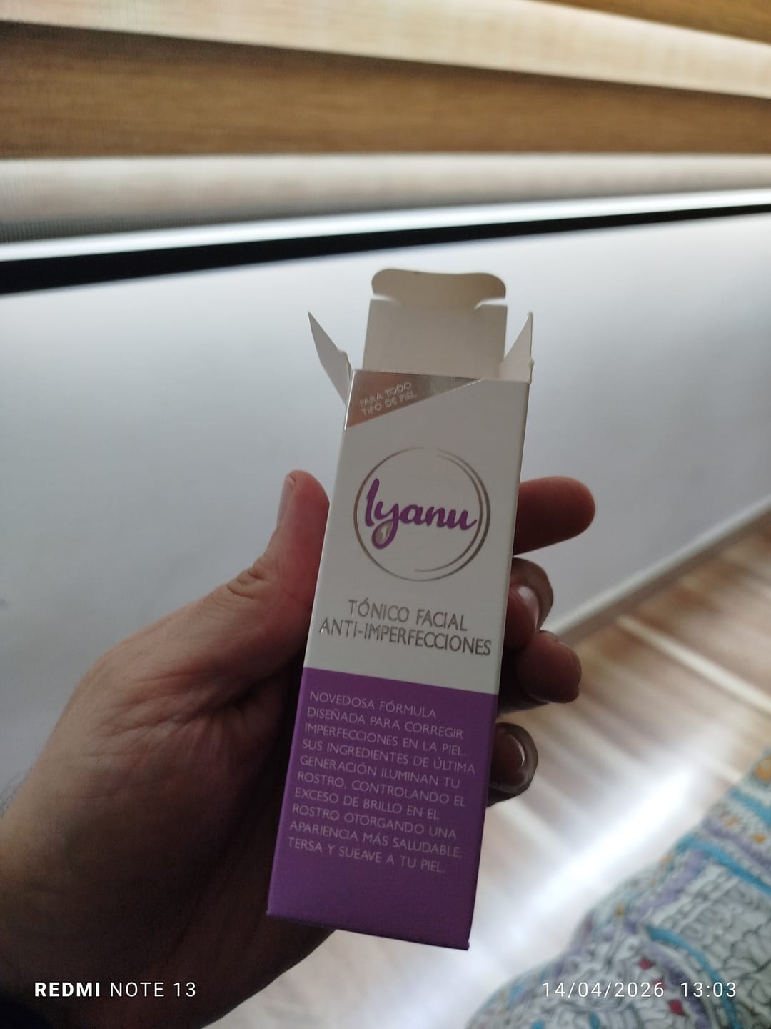 Customer photo review of Tónico Anti-Imperfecciones