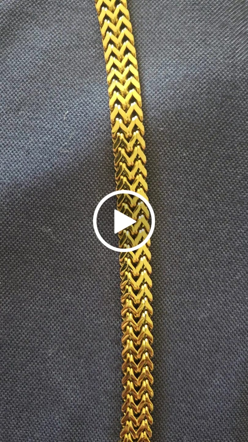 Customer video review of Pulseira Link Banhado em Ouro 18k