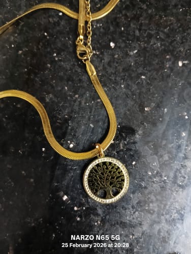 Customer photo review of Tree of Life Necklace