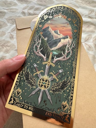 Customer photo review of To Whatever End bookmark