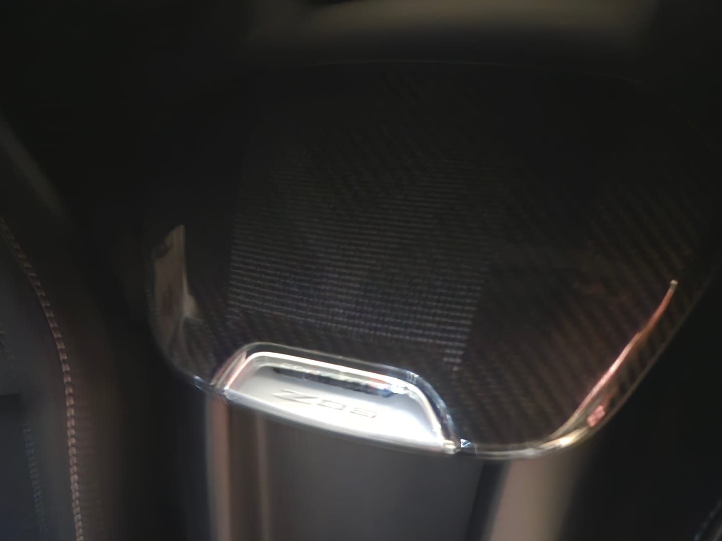 Customer photo review of C8 Corvette Real Carbon Fiber Waterfall Speaker Trim Cover with Corvette Logo | Interior pgrade (2020–2026)