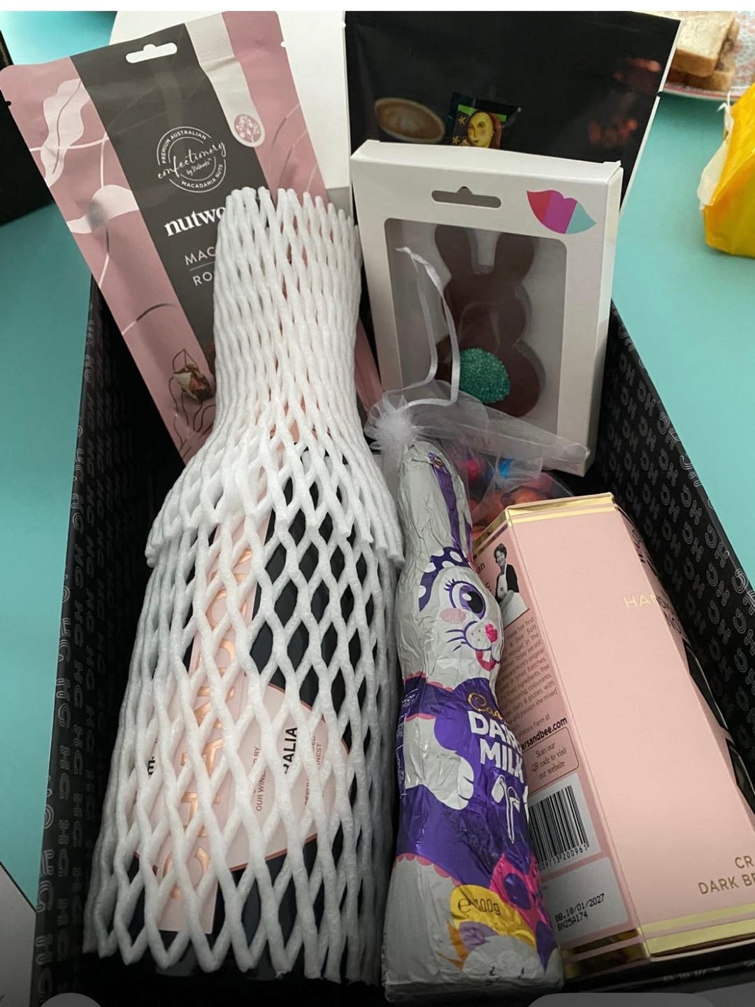 Customer photo review of Chandon Rose Easter Hampers