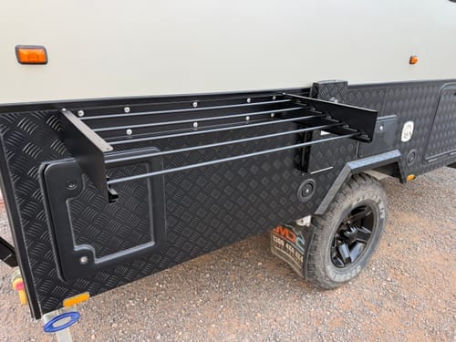 Customer photo review of RV/Caravan Mounted Drying Rack - Foldable Indoor and Outdoor