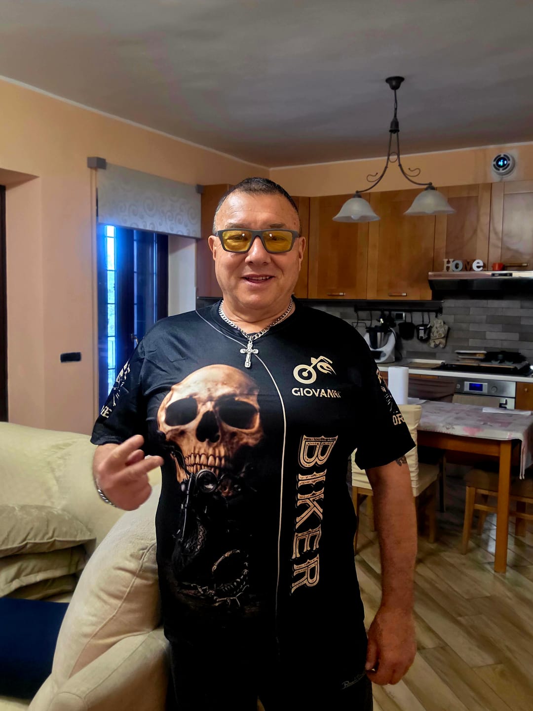 Customer photo review of Unisex Shirt - Custom Skull Biker Shirt