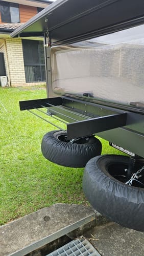Customer photo review of RV/Caravan Mounted Drying Rack - Foldable Indoor and Outdoor