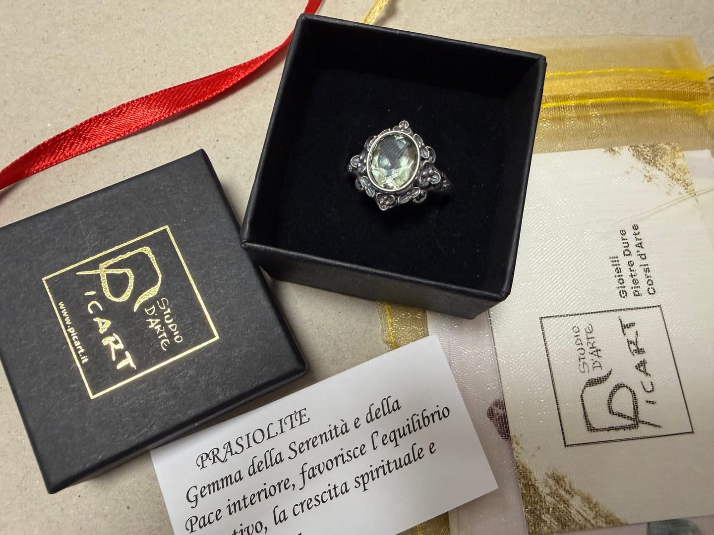 Customer photo review of Anello Prasiolite e Argento 925 - Decor