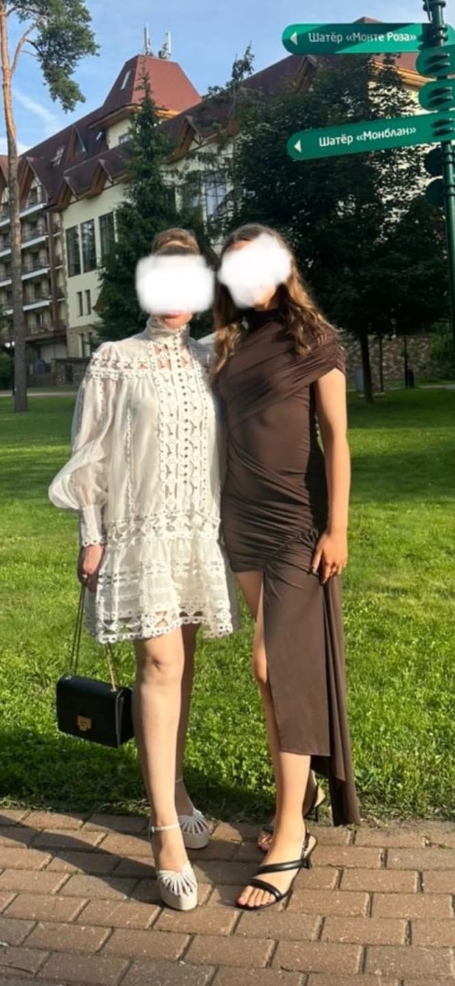 Customer photo review of Jenny High Neck Ruched Mini Dress