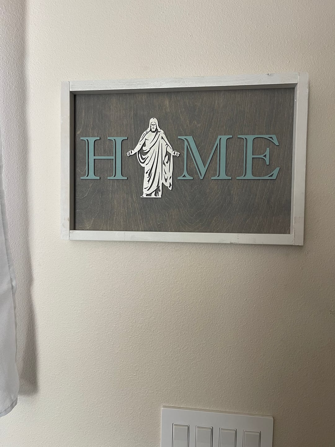 Customer photo review of Christ Centered Home Sign