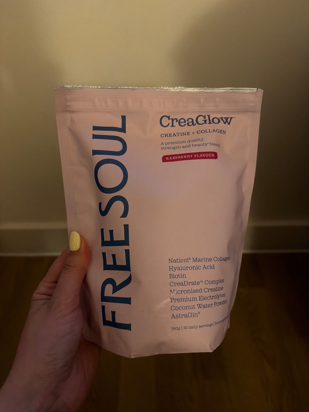 Customer photo review of CreaGlow: Creatine + Collagen Powder