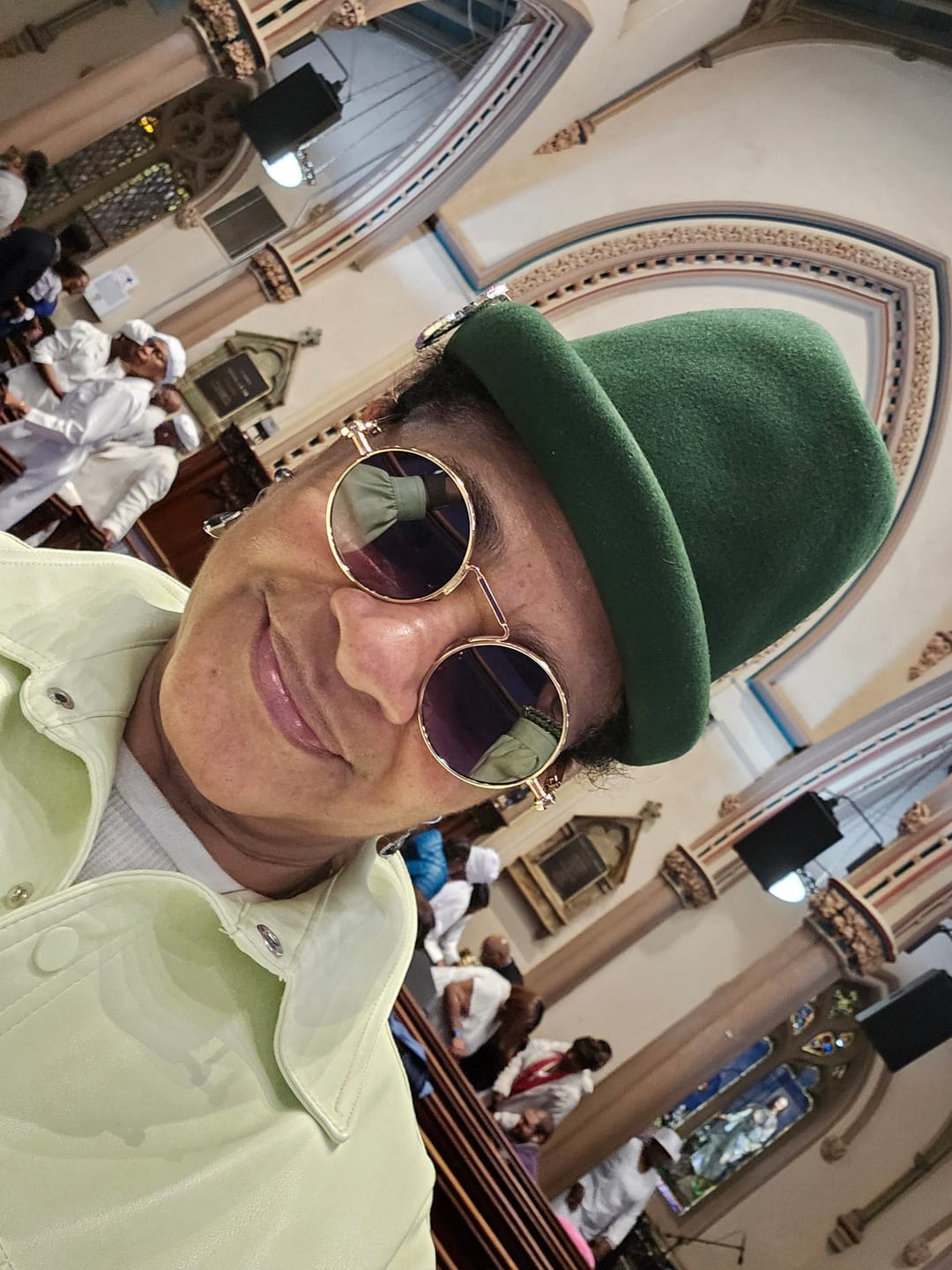 Customer photo review of Russian Pillbox Hat - Hunter Green