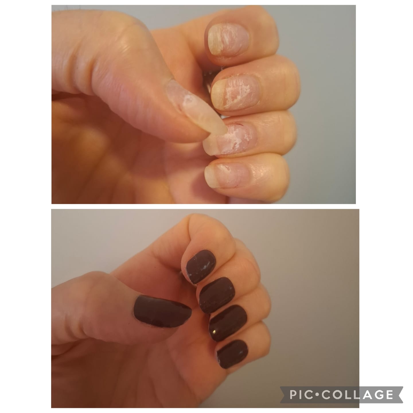 Customer photo review of Dark Cherry Semi Cured Gel Nail Sticker Kit