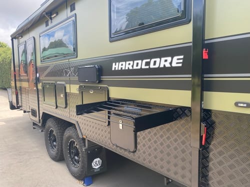 Customer photo review of RV/Caravan Mounted Drying Rack - Foldable Indoor and Outdoor