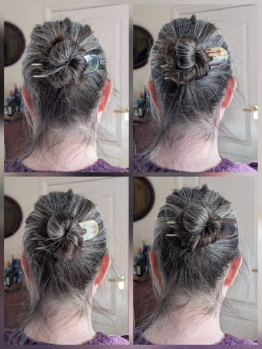 Customer photo review of French Hair Pin, Chignon of Horn