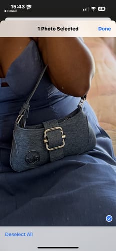 Customer photo review of Denim Lily Shoulder Bag