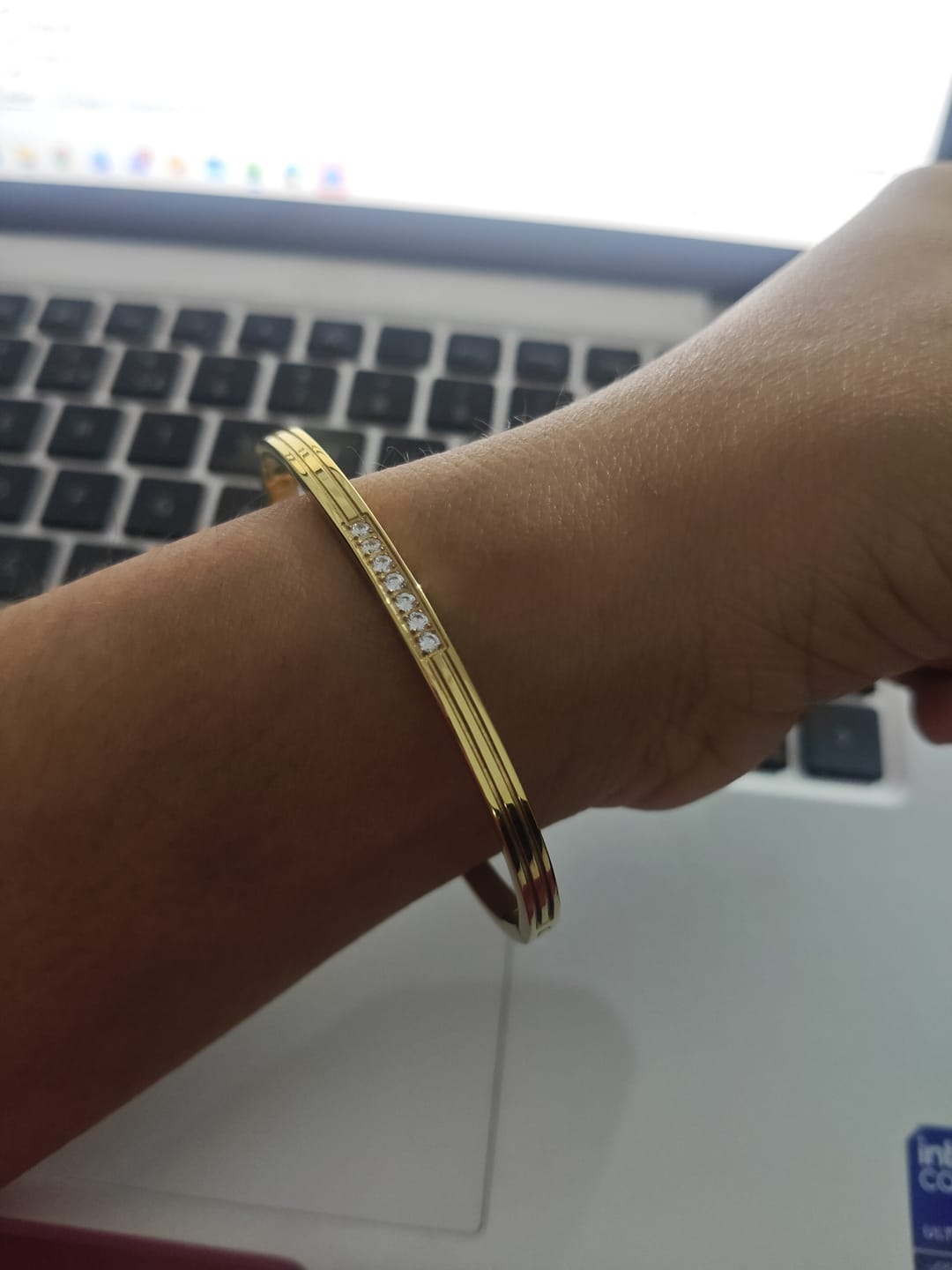 Customer photo review of Diamond Allure Bangle Bracelet
