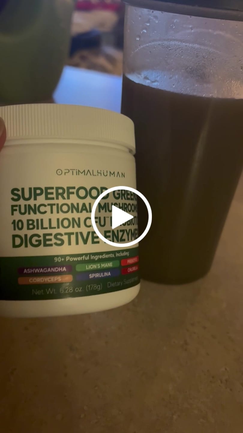 Customer video review of Optimal Human - Superfood Greens (6.28 oz) (30 Servings)