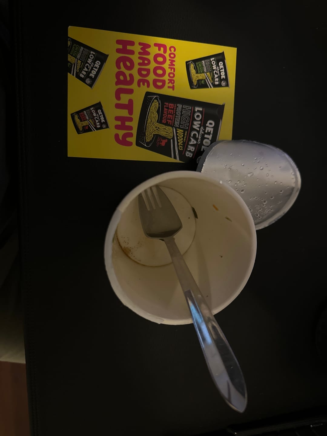 Customer photo review of Qetoe Low Carb High Protein Instant Cup Noodle - COMBO 12 PACK
