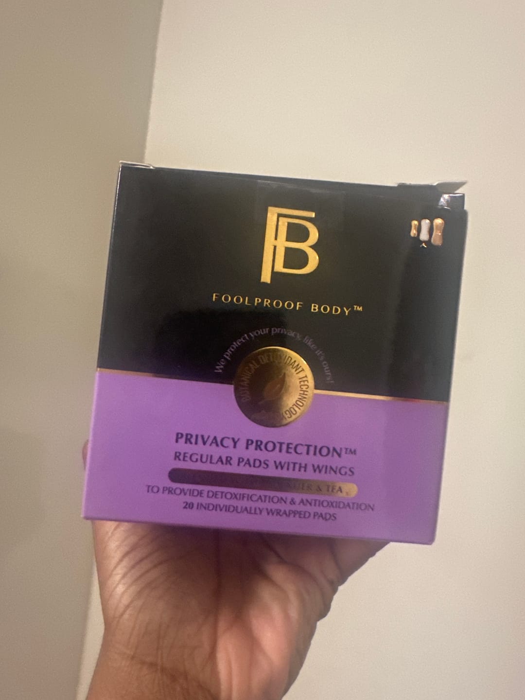 Customer photo review of Luxury Pads Privacy Protection™ Cotton Regular Pads