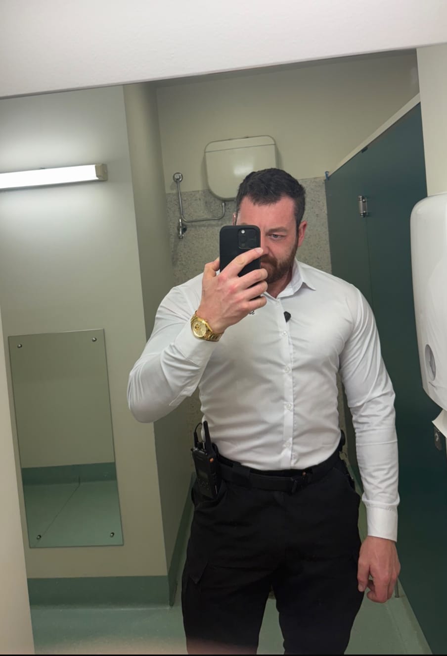 Customer photo review of Performance Bamboo Dress Shirt - White