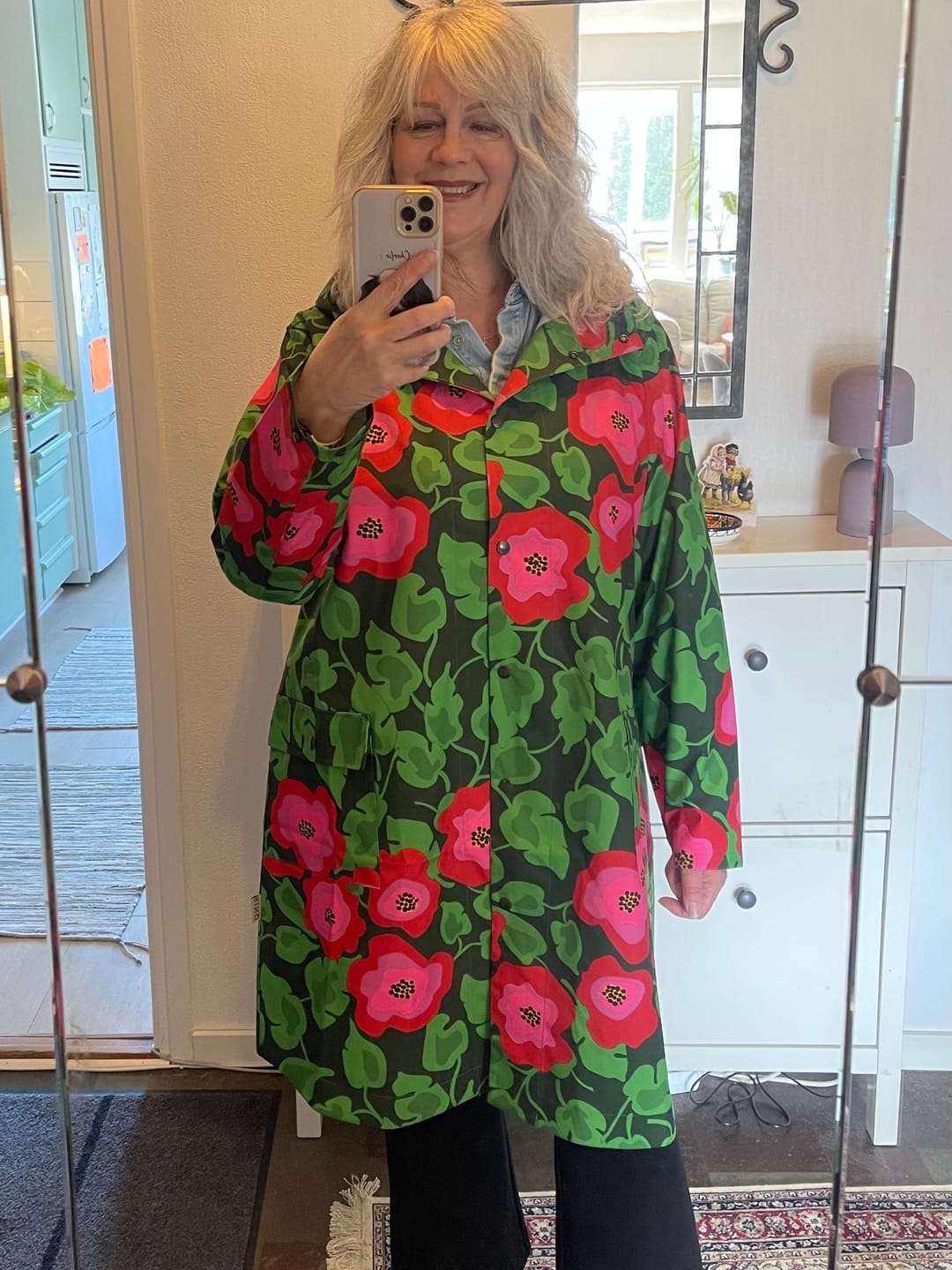Customer photo review of Regnkappa Mönstrad Törnrosa | Rino
