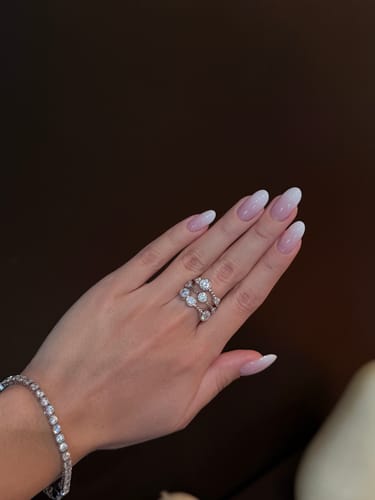 Customer photo review of ETERI TRIPLE RING White Gold Vermeil with Moissanites