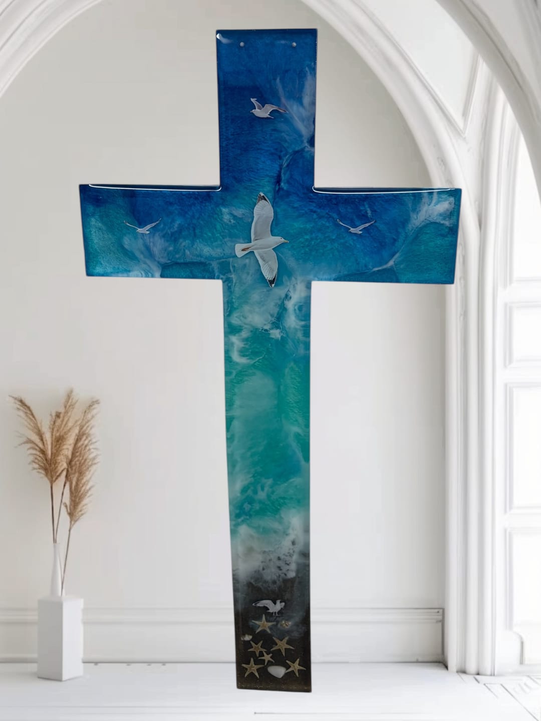Customer photo review of 20x10x1" Cross Silicone Mold For Epoxy Resin - Large Cross Mold