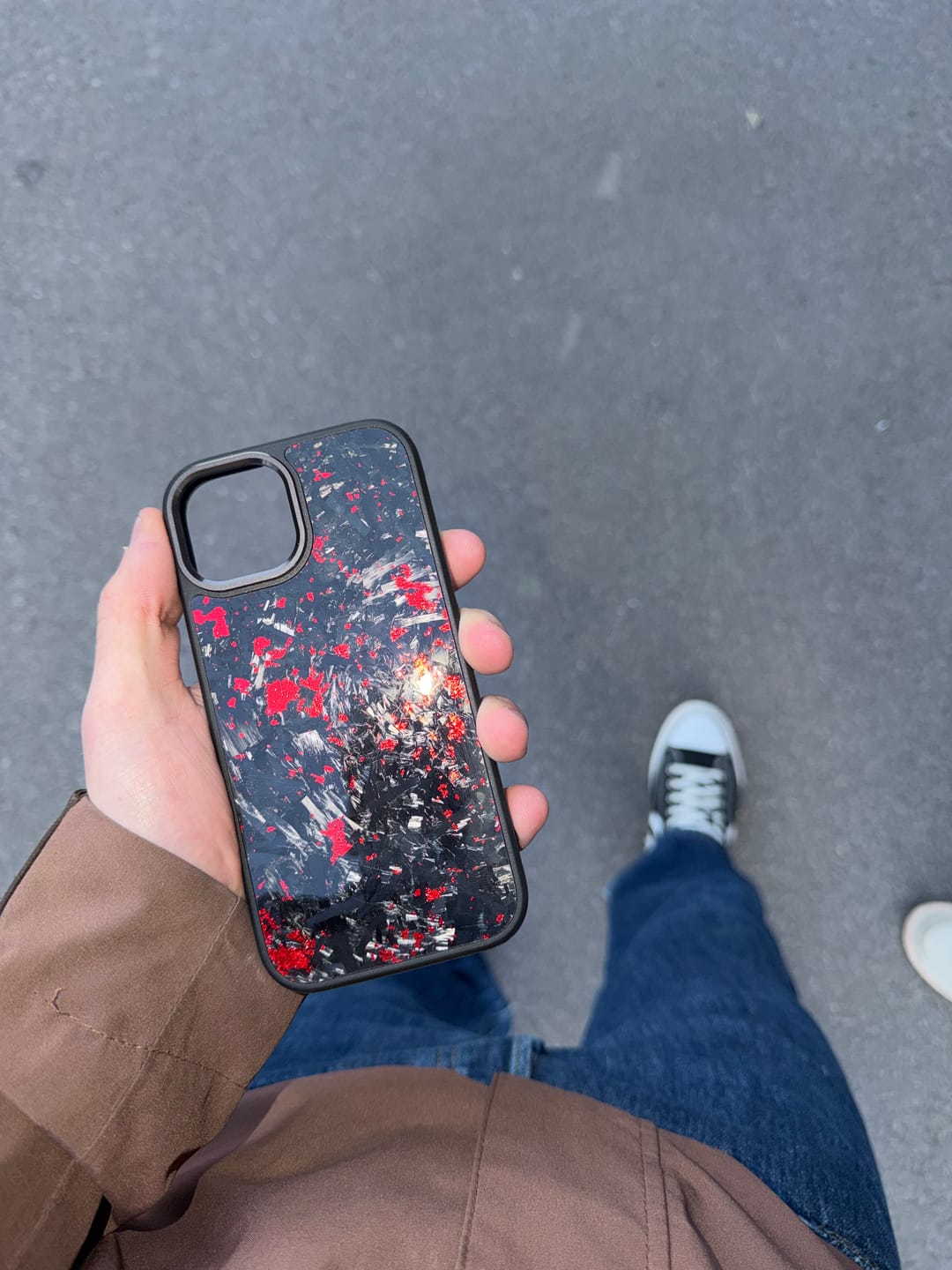 Customer photo review of iPhone Forged Carbon Fiber Phone Case - MagSafe
