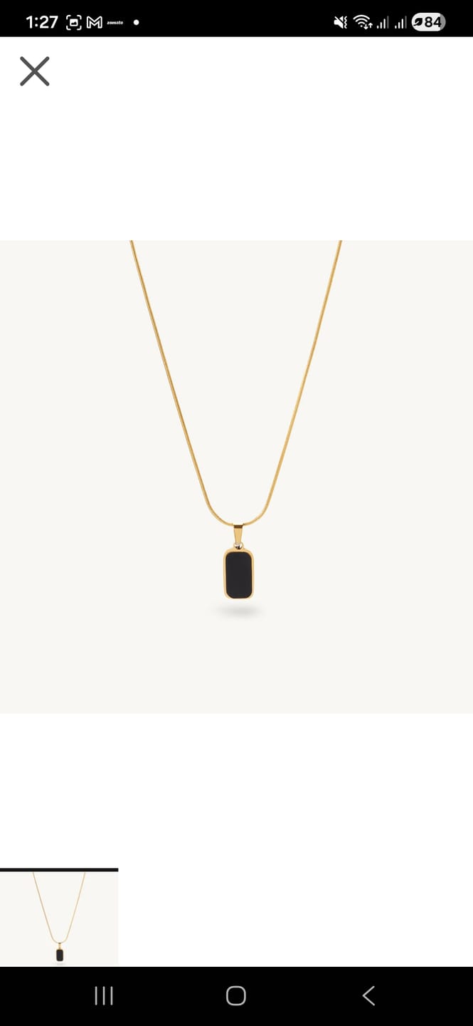 Customer photo review of Classic Dual Side Frame Pendant Necklace
