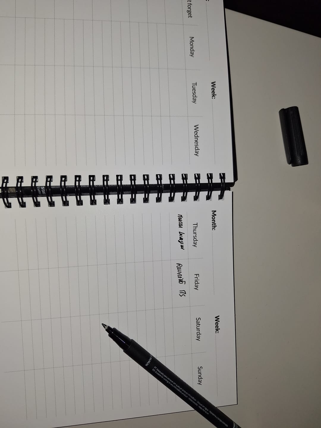 Customer photo review of Infinitebook Planner A5 Black