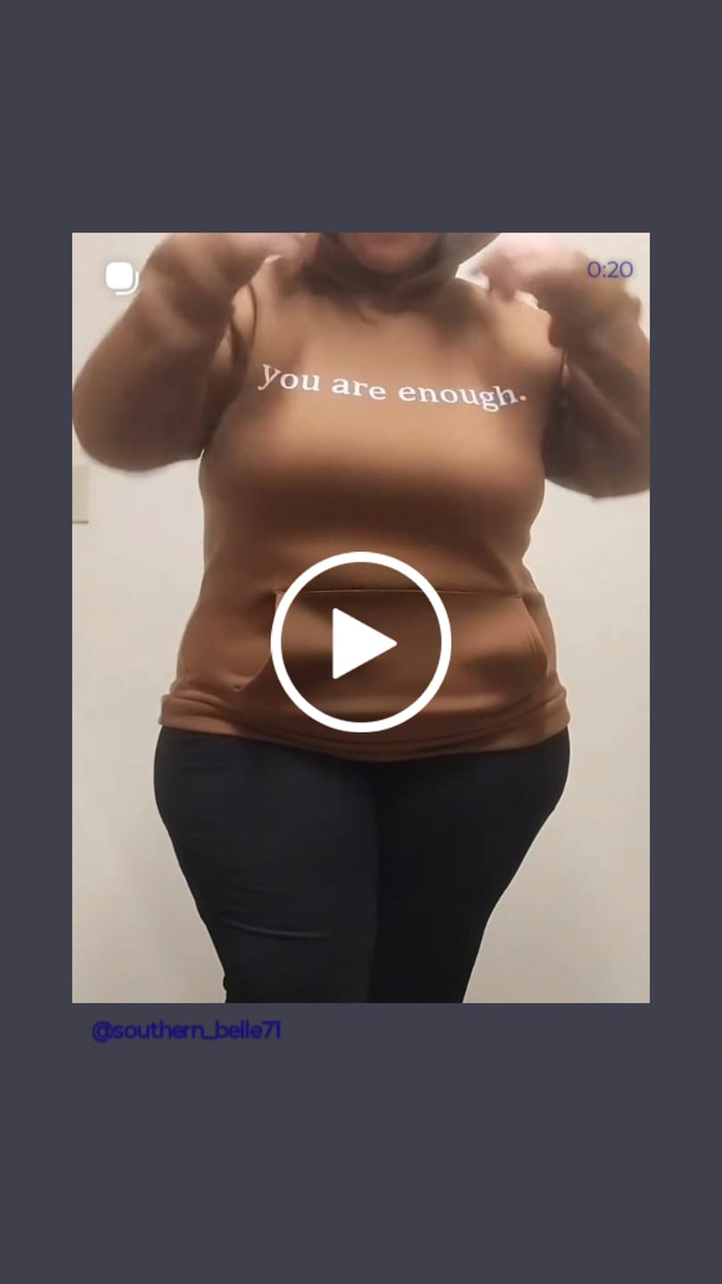 Customer video review of The Original 'Dear Person Behind Me' Hoodie