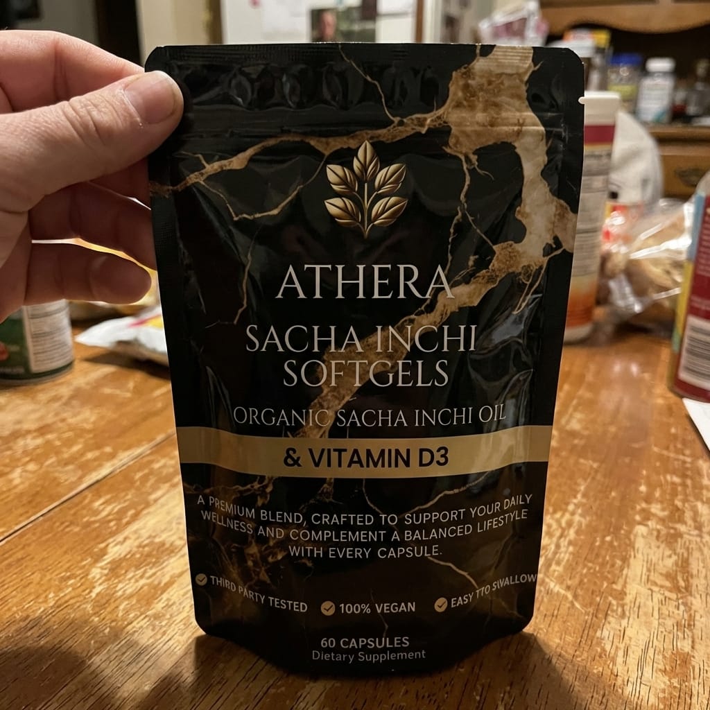 Customer photo review of Athera Softgels | Organic Sacha Inchi Oil & Vitamin D3
