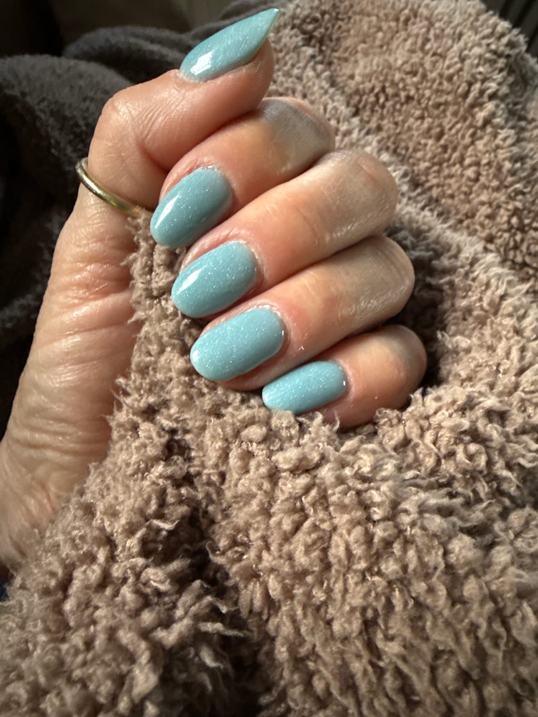 Customer photo review of Mystic Lagoon Dipping Powder