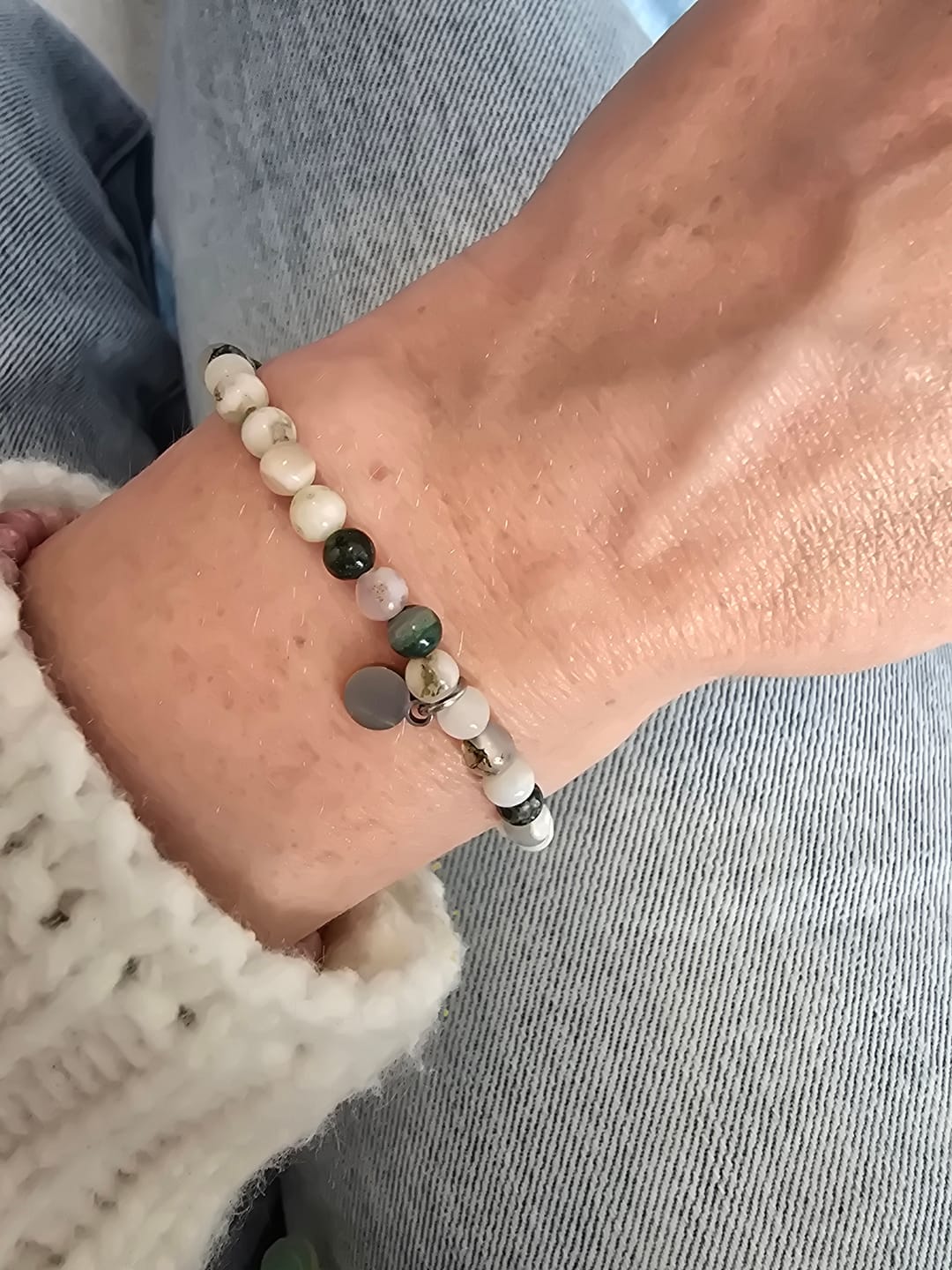 Customer photo review of Tree Agate Bracelet Mini