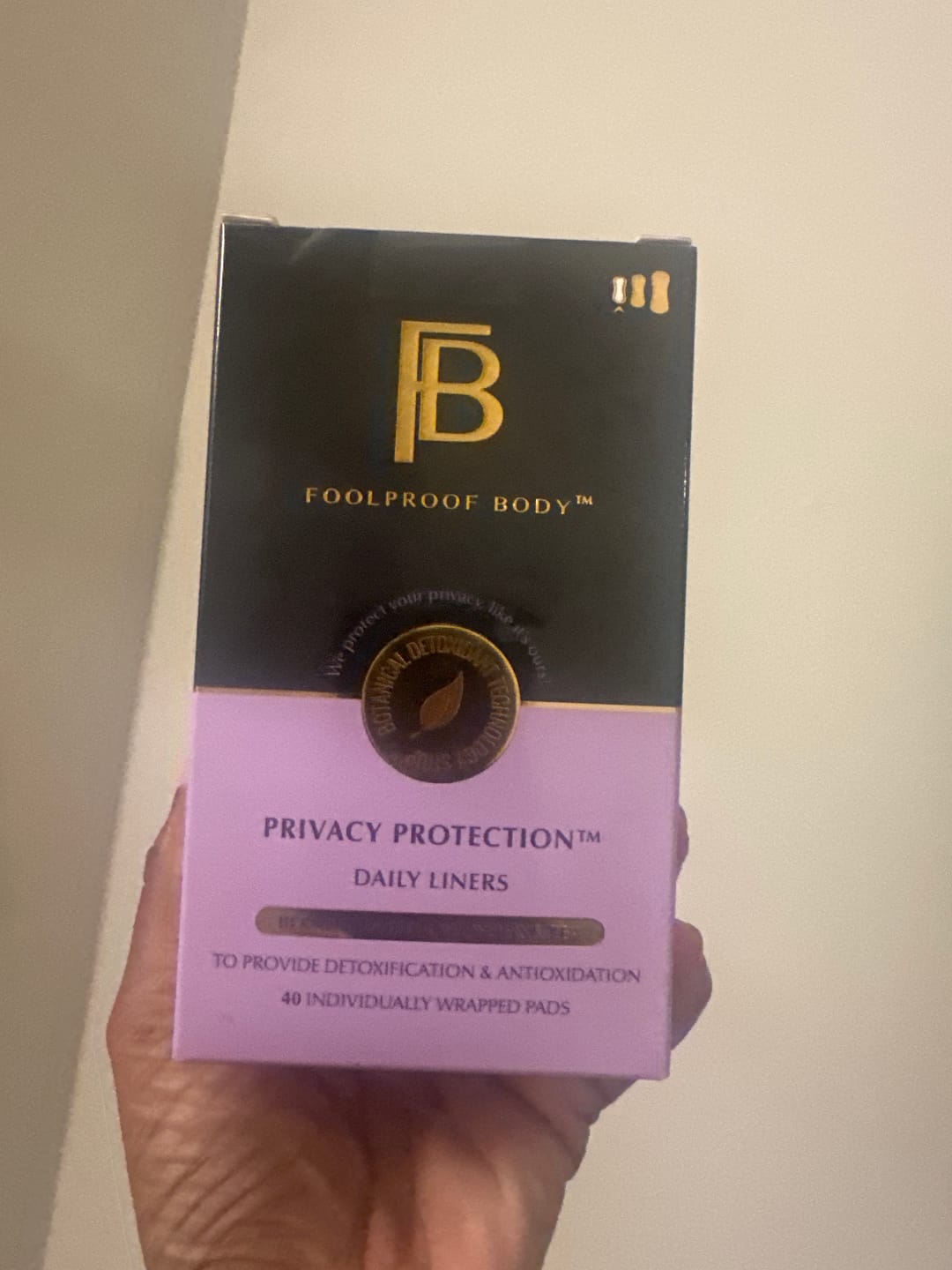 Customer photo review of Luxury Privacy Protection™ Cotton Daily Liners